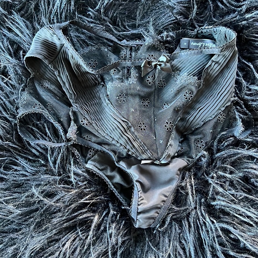 For Love & Lemons Black Small High-Waisted Panty